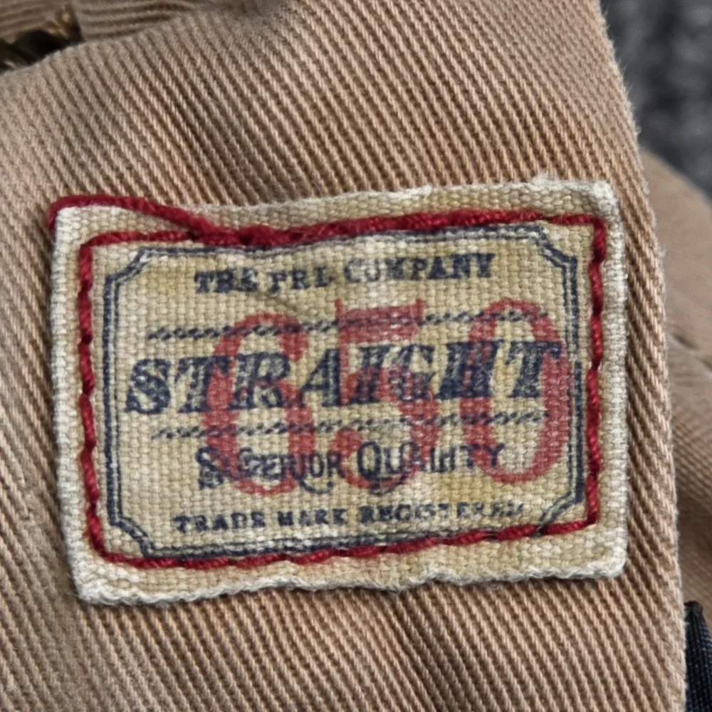 Polo Ralph Lauren Straight 650 Pants Mens 40x32 Khaki Tan Cotton Denim Style Y2K